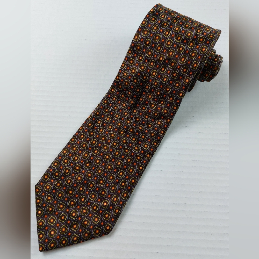 Robert Talbott Best Of Class Foulard Tie Multicolored Silk 58.75"x3.5" USA